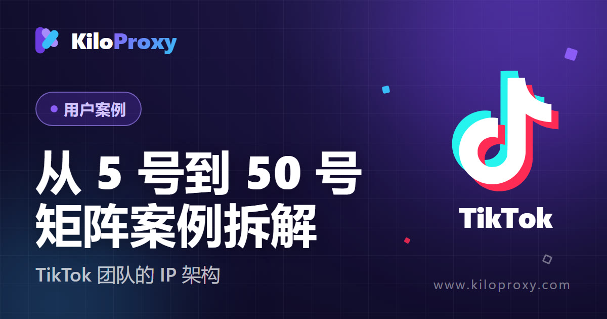 案例拆解:一个 TikTok 矩阵团队的 IP 架构,从 5 个账号到 50 个