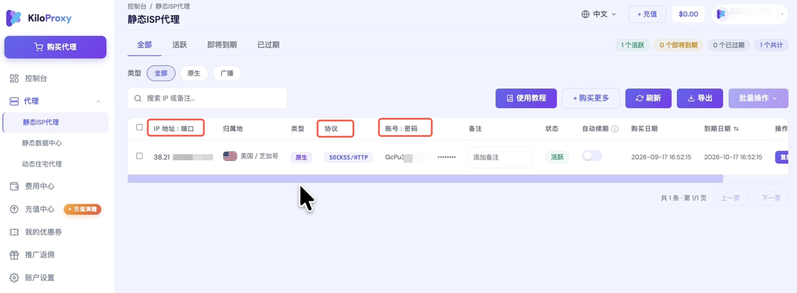 静态ISP代理的主机、端口、协议与认证信息位置